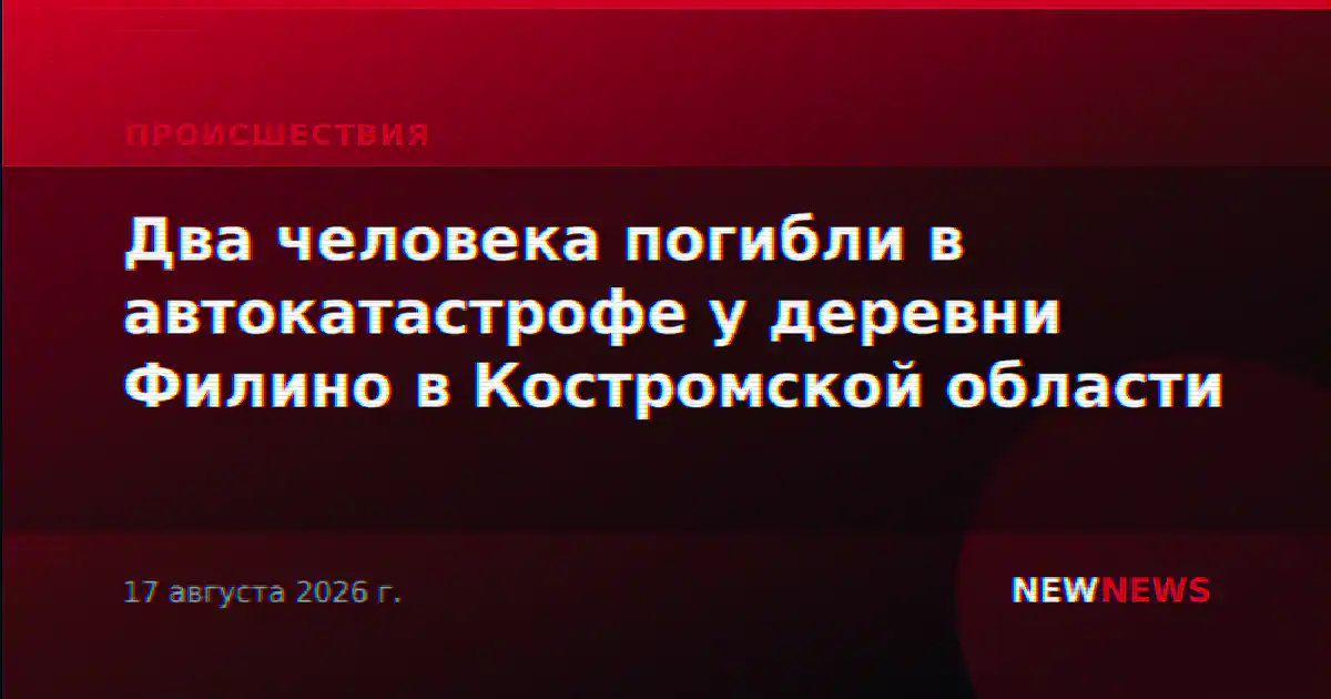 Два человека погибли в автокатастрофе у деревни Филино в Костромской области