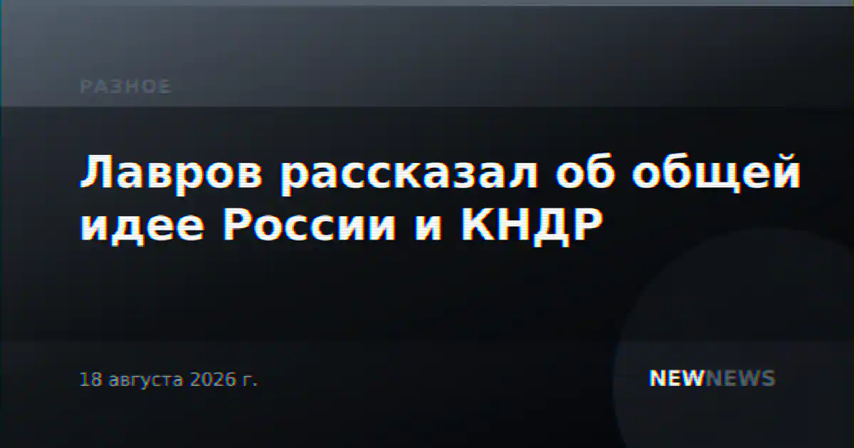 Лавров рассказал об общей идее России и КНДР
