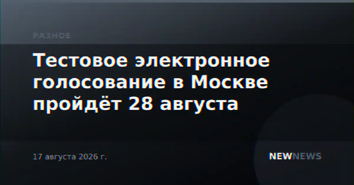 Тестовое электронное голосование в Москве пройдёт 28 августа