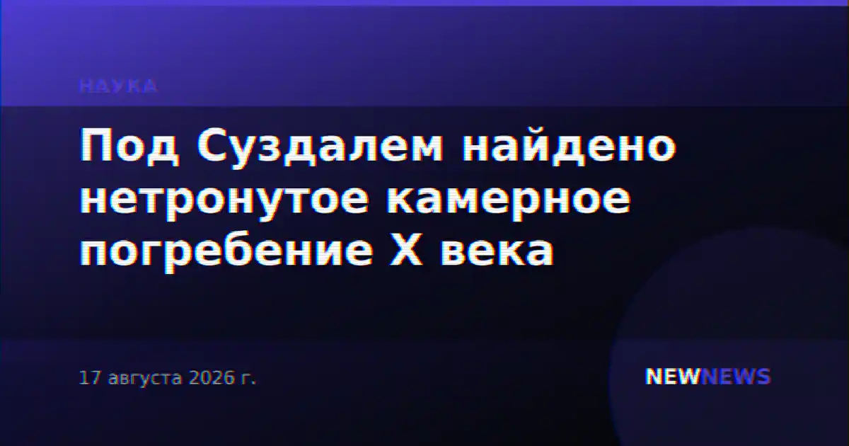 Под Суздалем найдено нетронутое камерное погребение X века