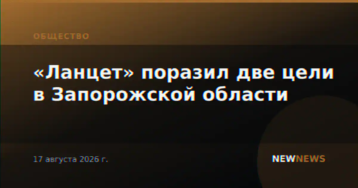 «Ланцет» поразил две цели в Запорожской области