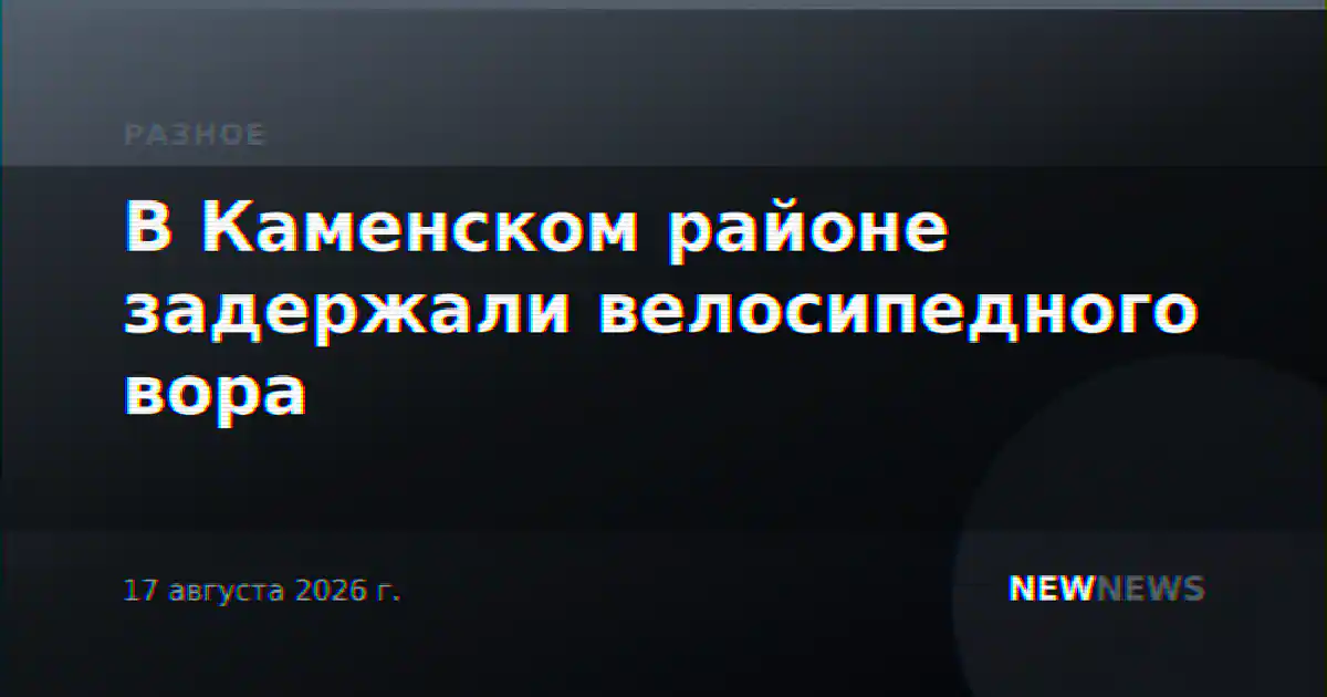 В Каменском районе задержали велосипедного вора