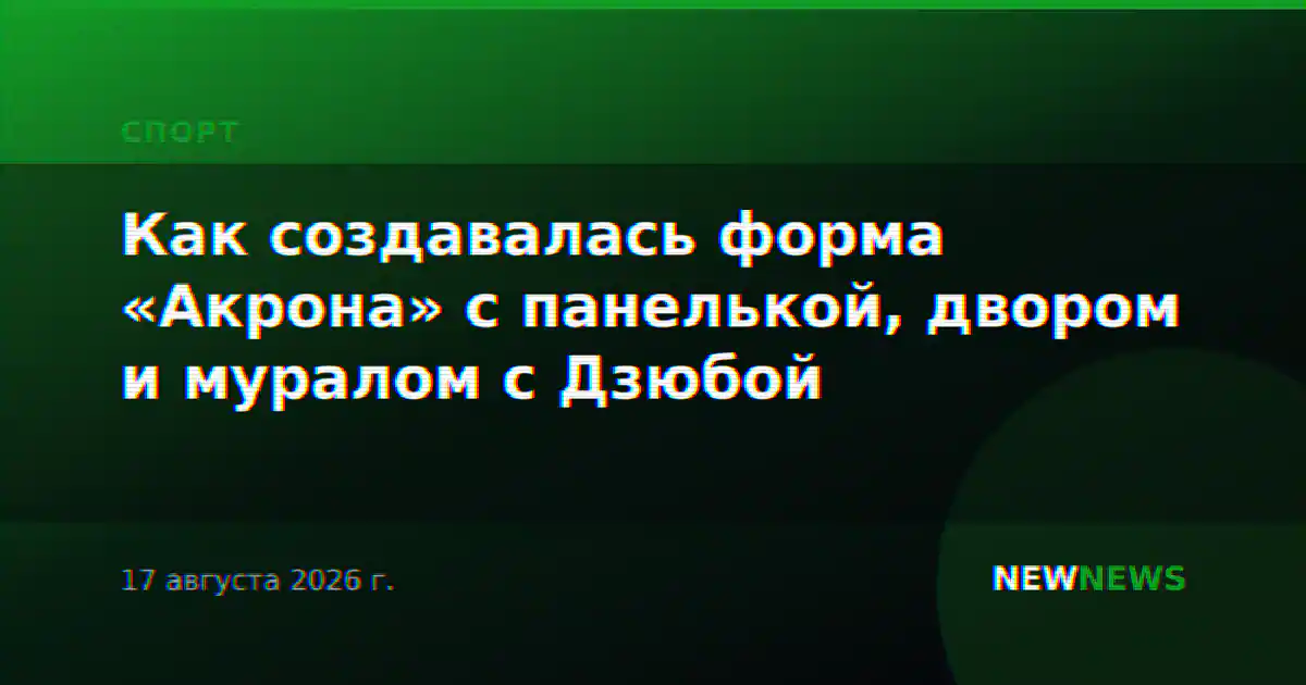 Как создавалась форма «Акрона» с панелькой, двором и муралом с Дзюбой