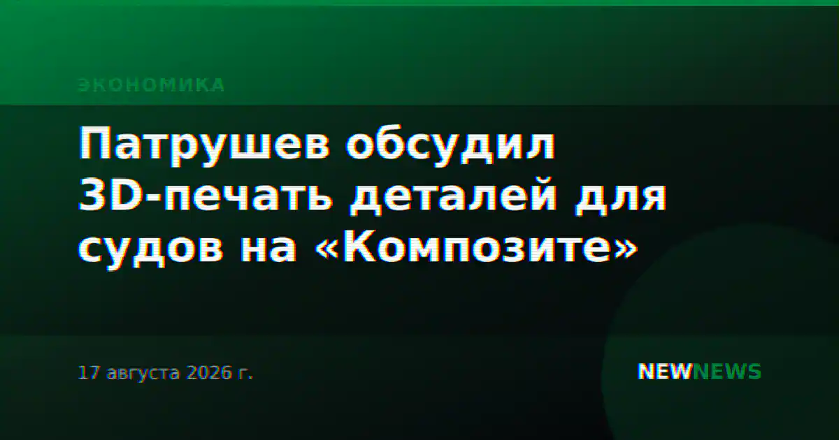 Патрушев обсудил 3D-печать деталей для судов на «Композите»