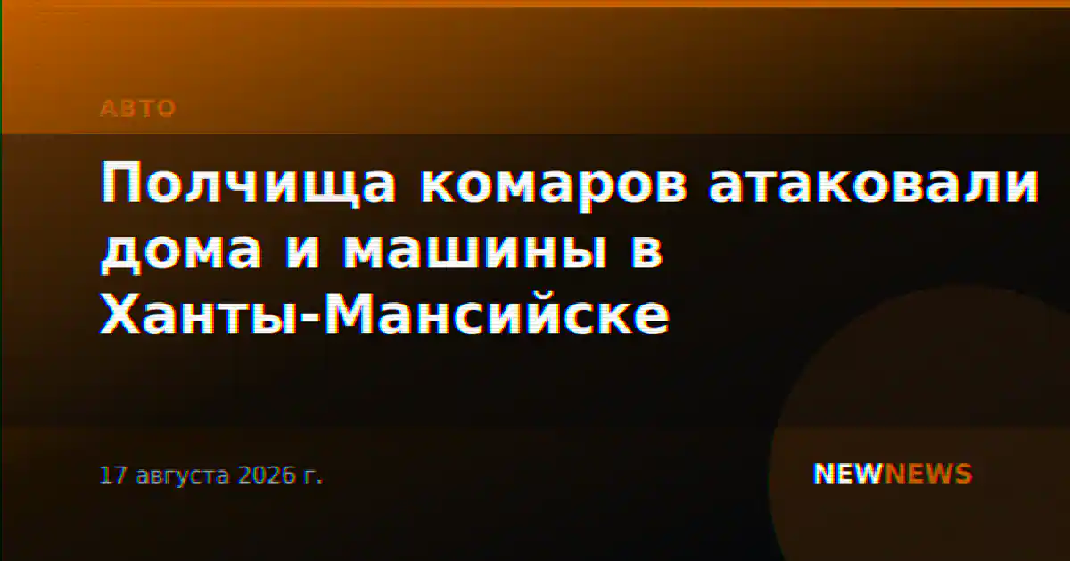 Полчища комаров атаковали дома и машины в Ханты-Мансийске