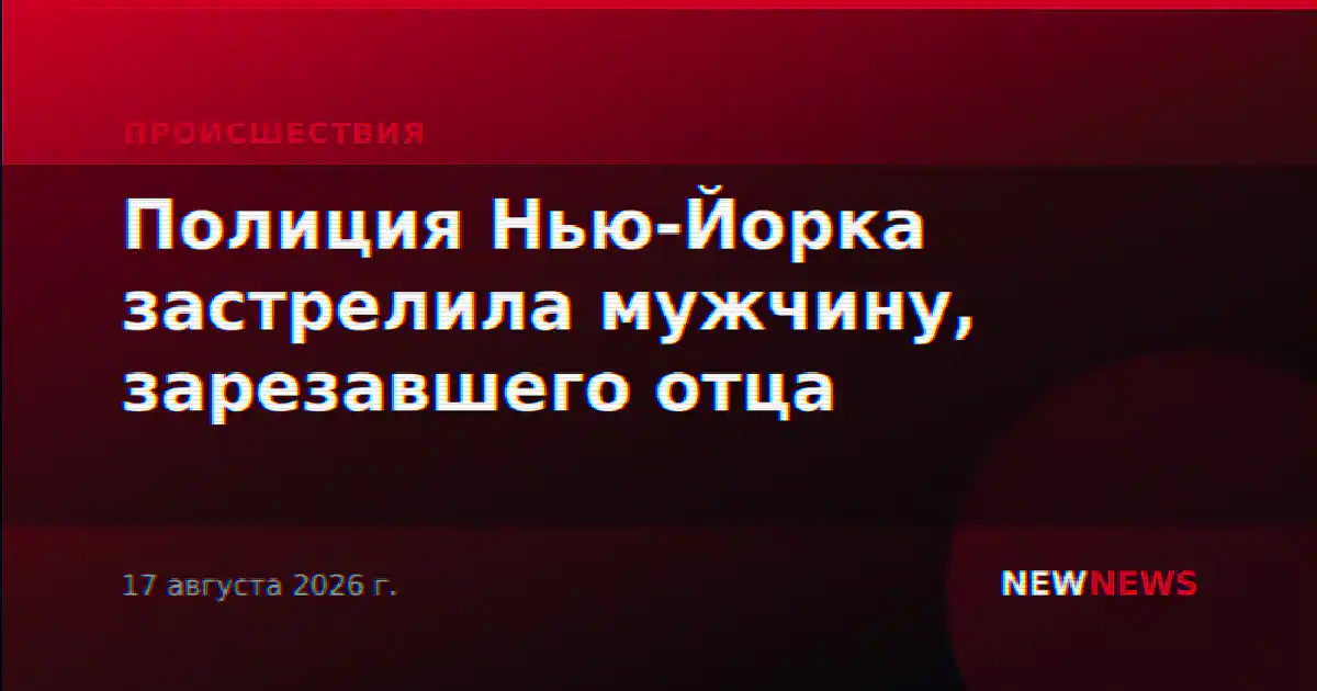 Полиция Нью-Йорка застрелила мужчину, зарезавшего отца