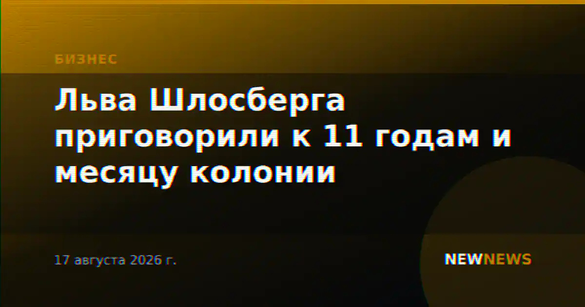 Льва Шлосберга приговорили к 11 годам и месяцу колонии