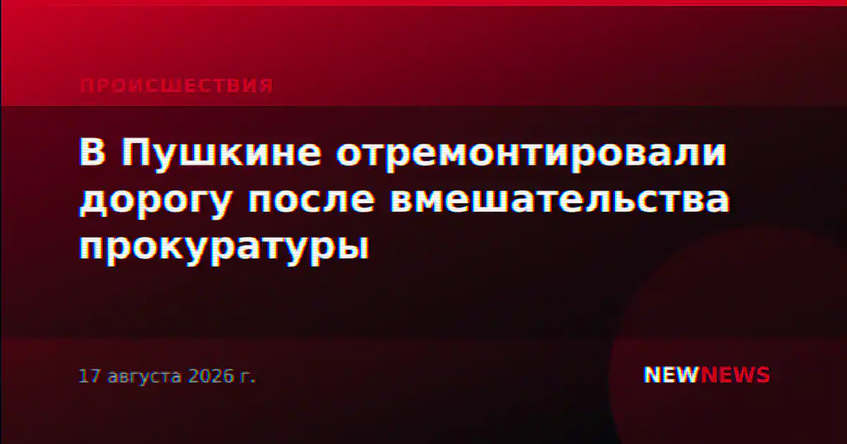 В Пушкине отремонтировали дорогу после вмешательства прокуратуры