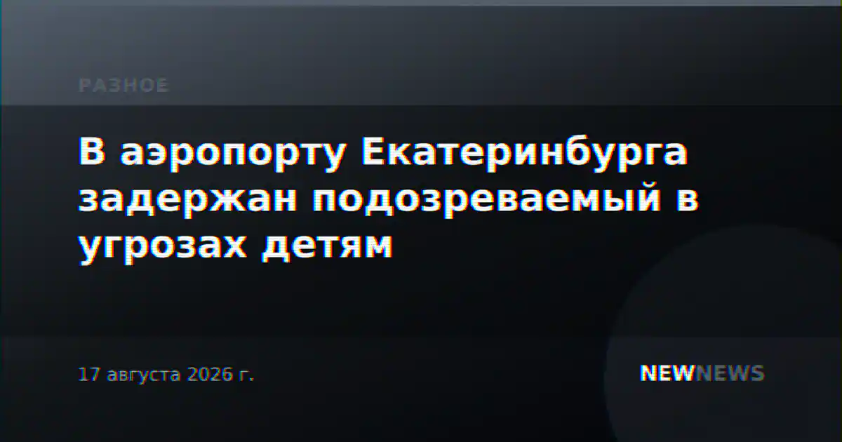 В аэропорту Екатеринбурга задержан подозреваемый в угрозах детям