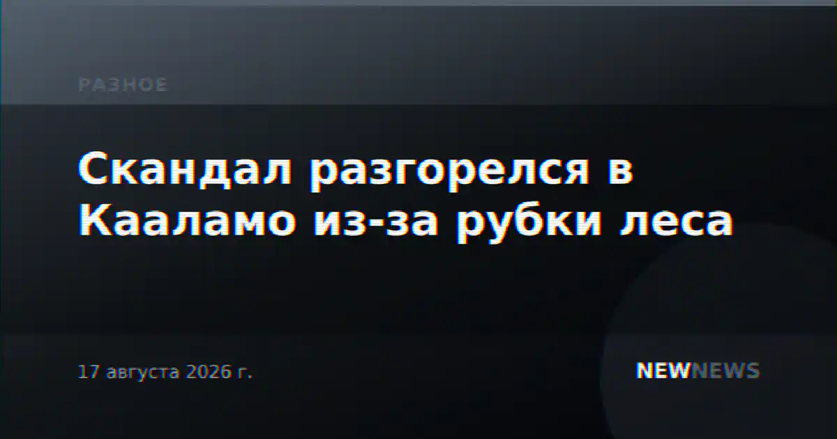 Скандал разгорелся в Кааламо из-за рубки леса