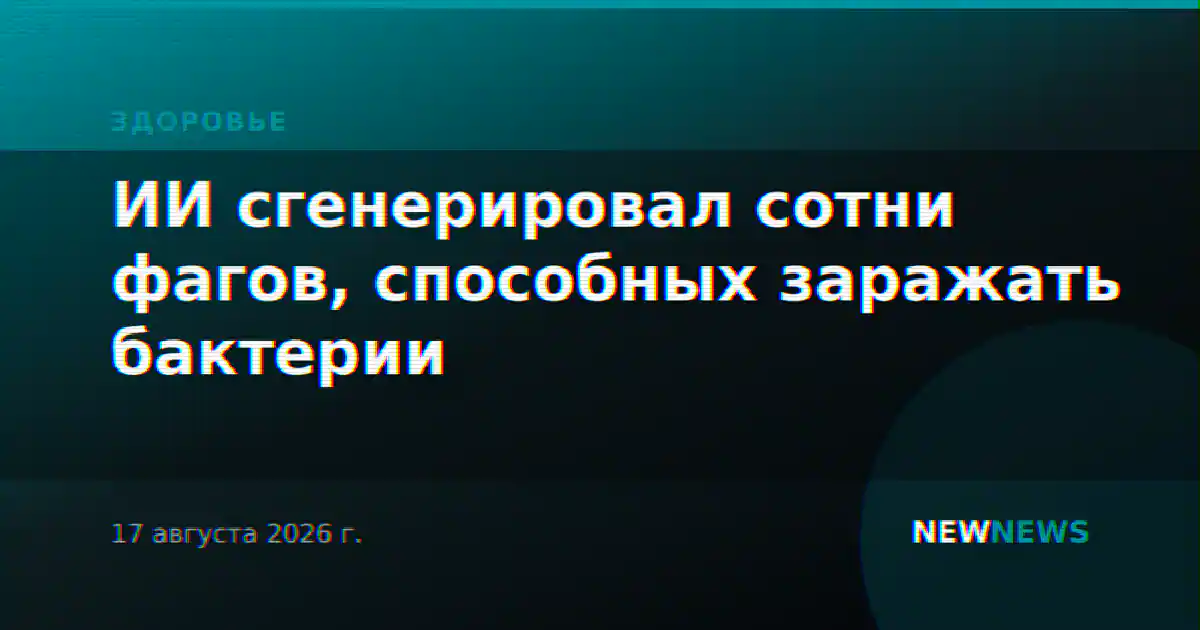 ИИ сгенерировал сотни фагов, способных заражать бактерии
