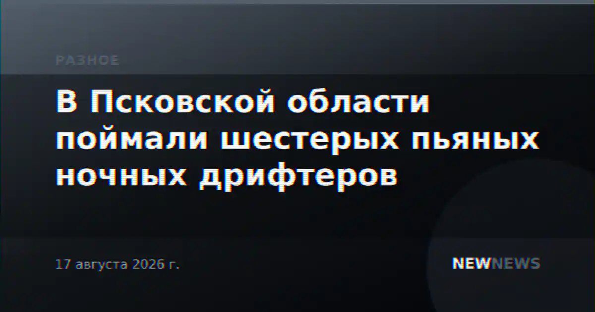 В Псковской области поймали шестерых пьяных ночных дрифтеров