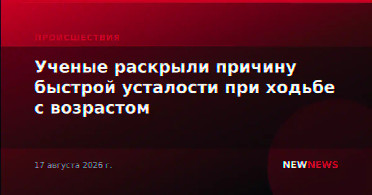 Ученые раскрыли причину быстрой усталости при ходьбе с возрастом