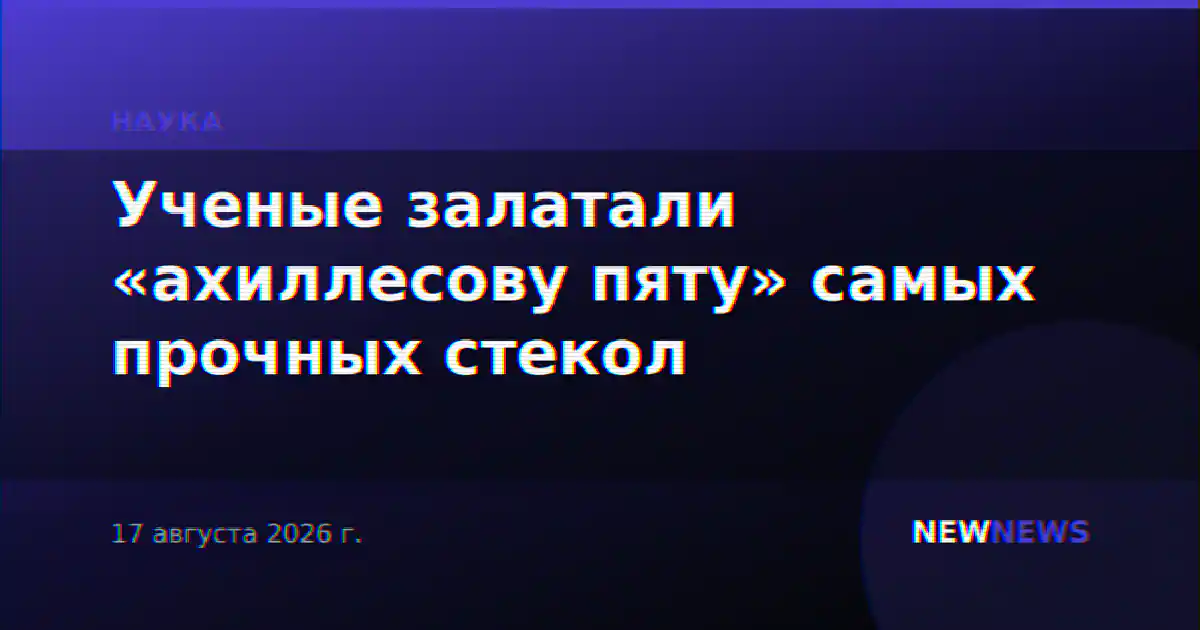 Ученые залатали «ахиллесову пяту» самых прочных стекол