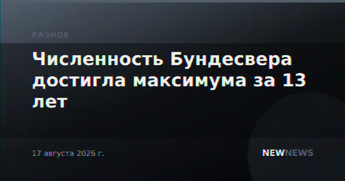 Численность Бундесвера достигла максимума за 13 лет