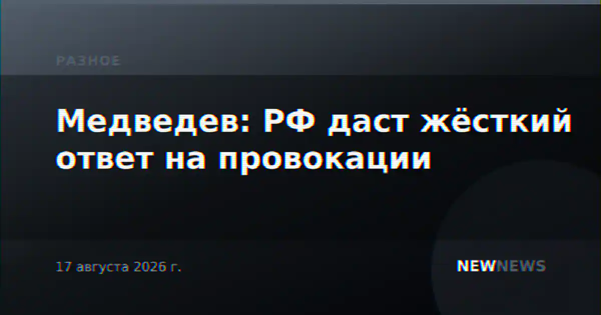 Медведев: РФ даст жёсткий ответ на провокации