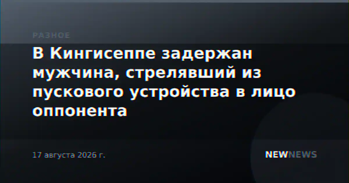В Кингисеппе задержан мужчина, стрелявший из пускового устройства в лицо оппонента