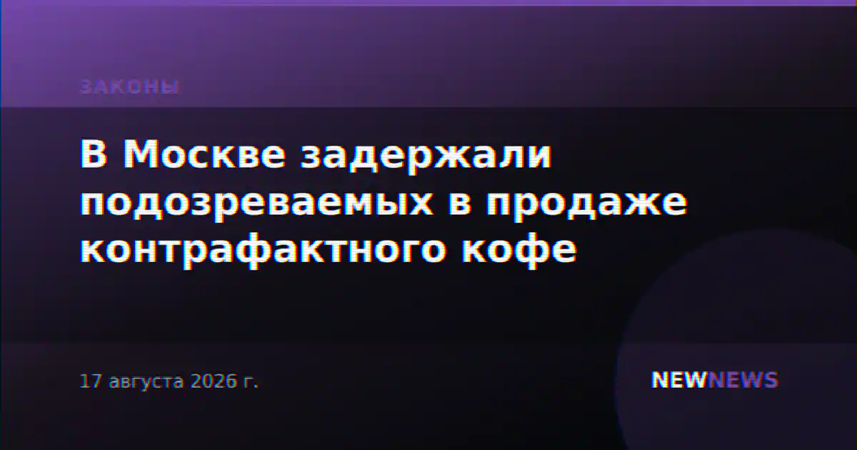 В Москве задержали подозреваемых в продаже контрафактного кофе