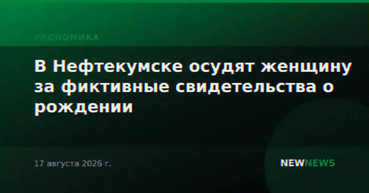 В Нефтекумске осудят женщину за фиктивные свидетельства о рождении