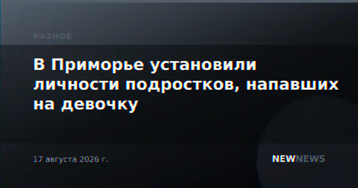 В Приморье установили личности подростков, напавших на девочку