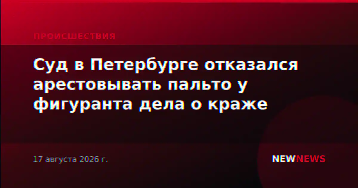 Суд в Петербурге отказался арестовывать пальто у фигуранта дела о краже