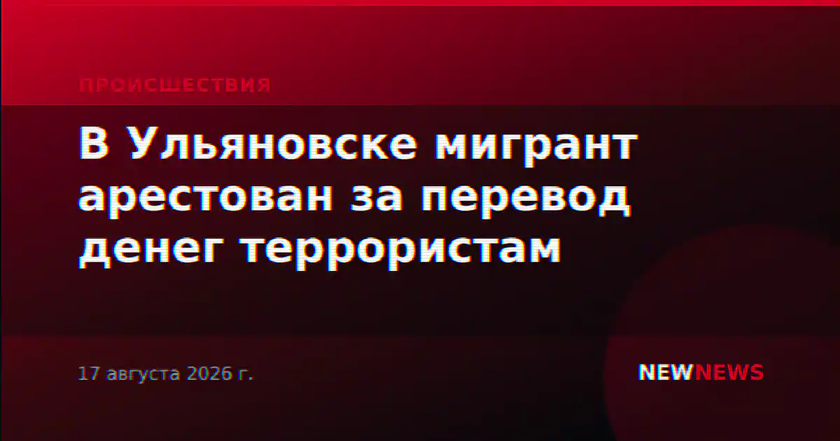 В Ульяновске мигрант арестован за перевод денег террористам