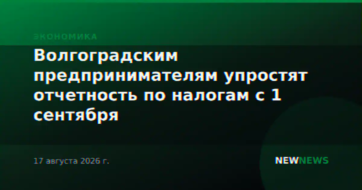 Волгоградским предпринимателям упростят отчетность по налогам с 1 сентября