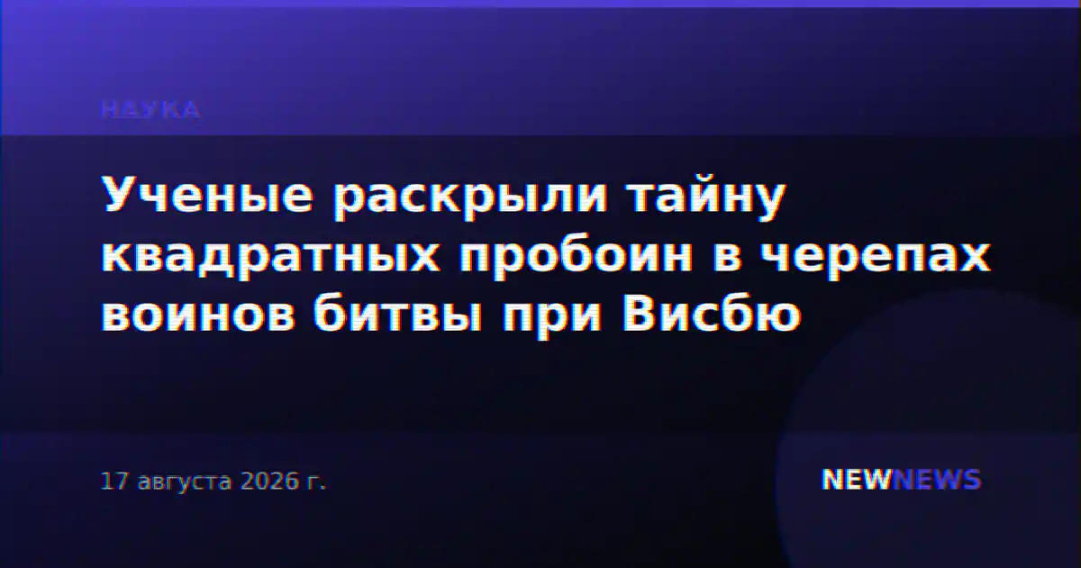 Ученые раскрыли тайну квадратных пробоин в черепах воинов битвы при Висбю