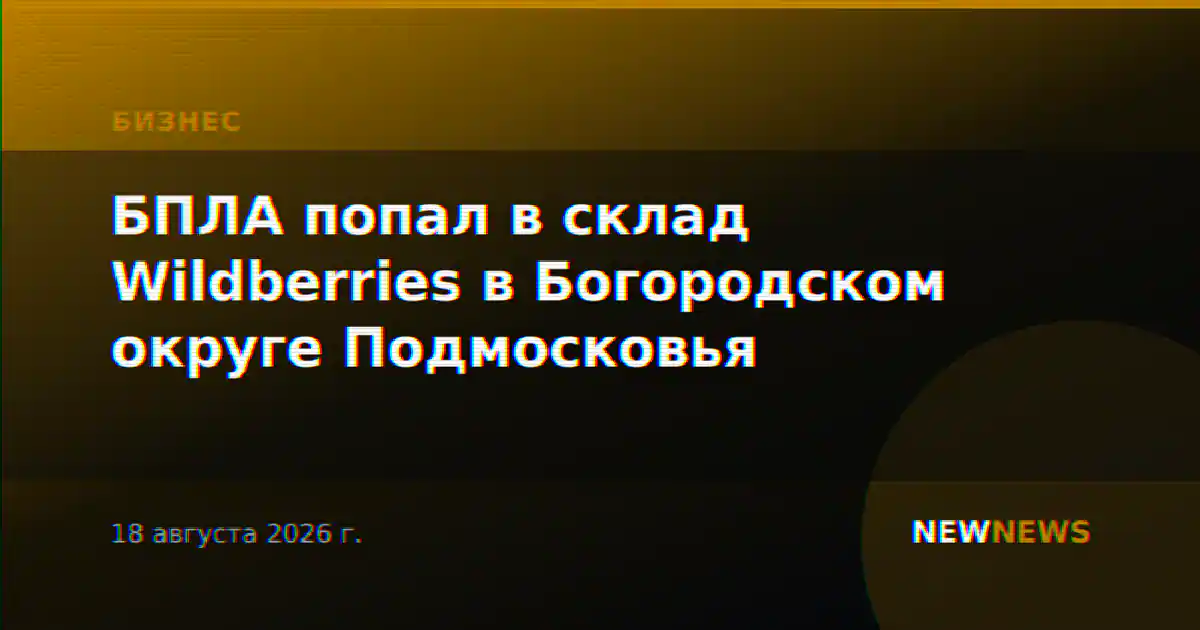 БПЛА попал в склад Wildberries в Богородском округе Подмосковья