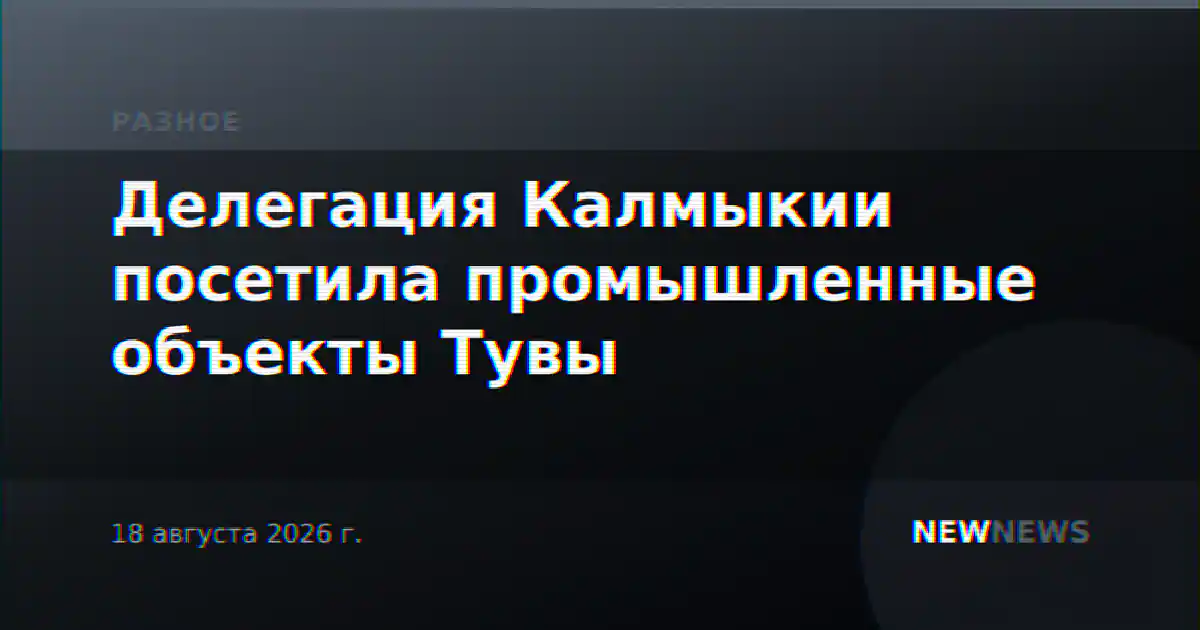 Делегация Калмыкии посетила промышленные объекты Тувы
