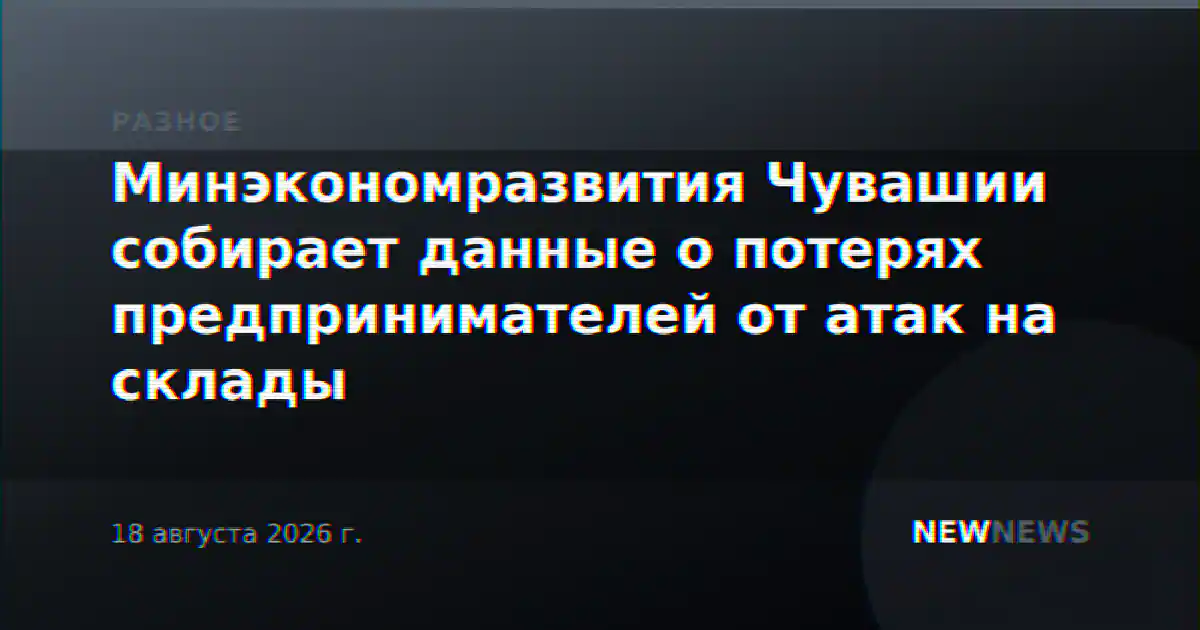 Минэкономразвития Чувашии собирает данные о потерях предпринимателей от атак на склады