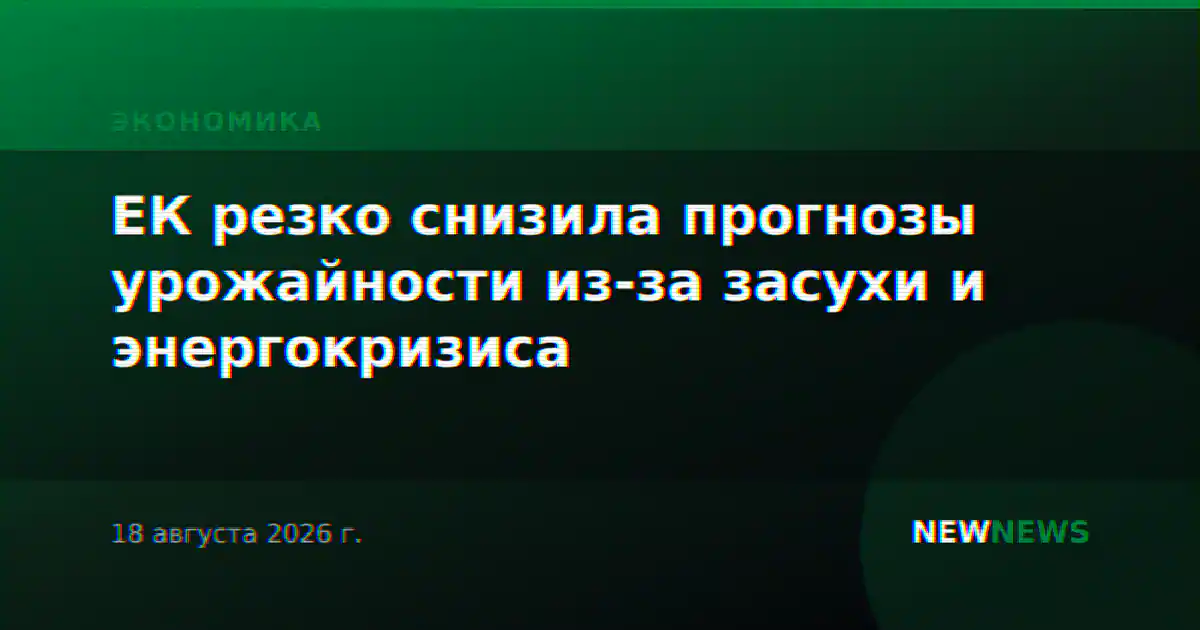 ЕК резко снизила прогнозы урожайности из-за засухи и энергокризиса