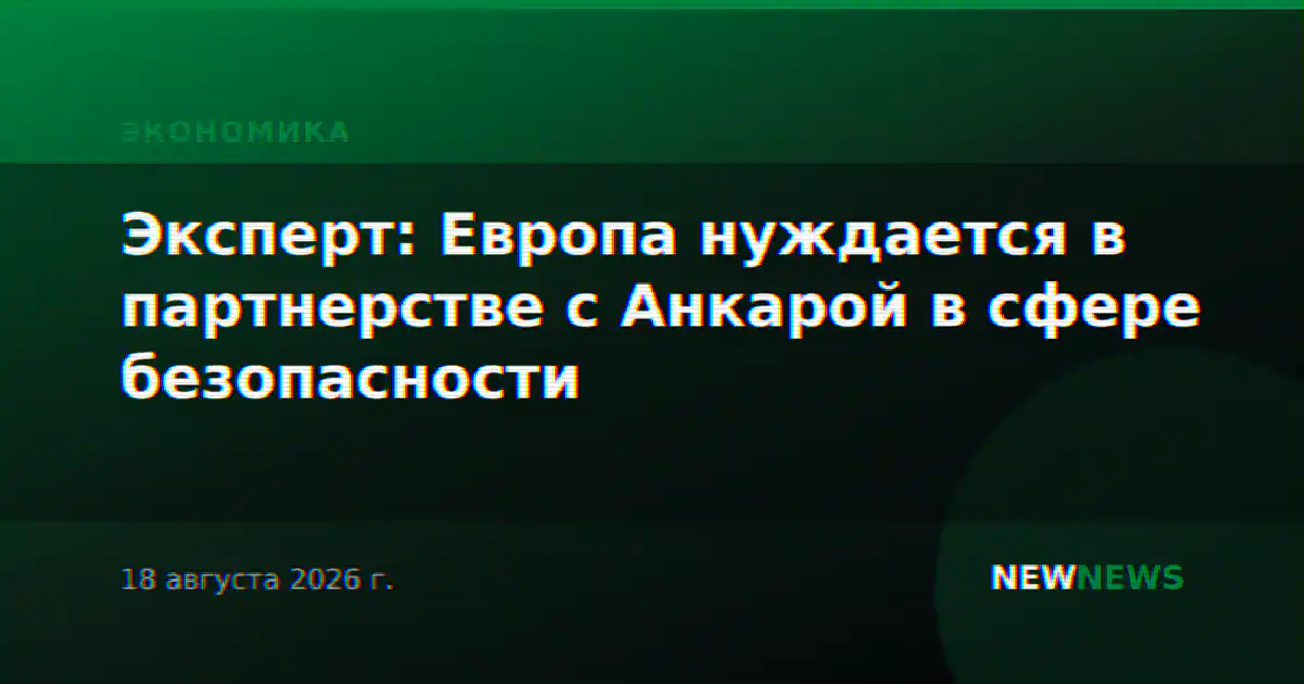 Эксперт: Европа нуждается в партнерстве с Анкарой в сфере безопасности