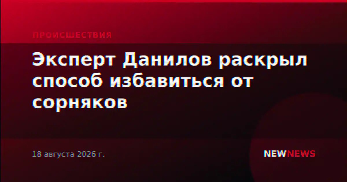 Эксперт Данилов раскрыл способ избавиться от сорняков