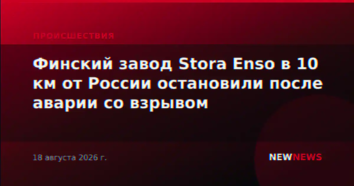 Финский завод Stora Enso в 10 км от России остановили после аварии со взрывом