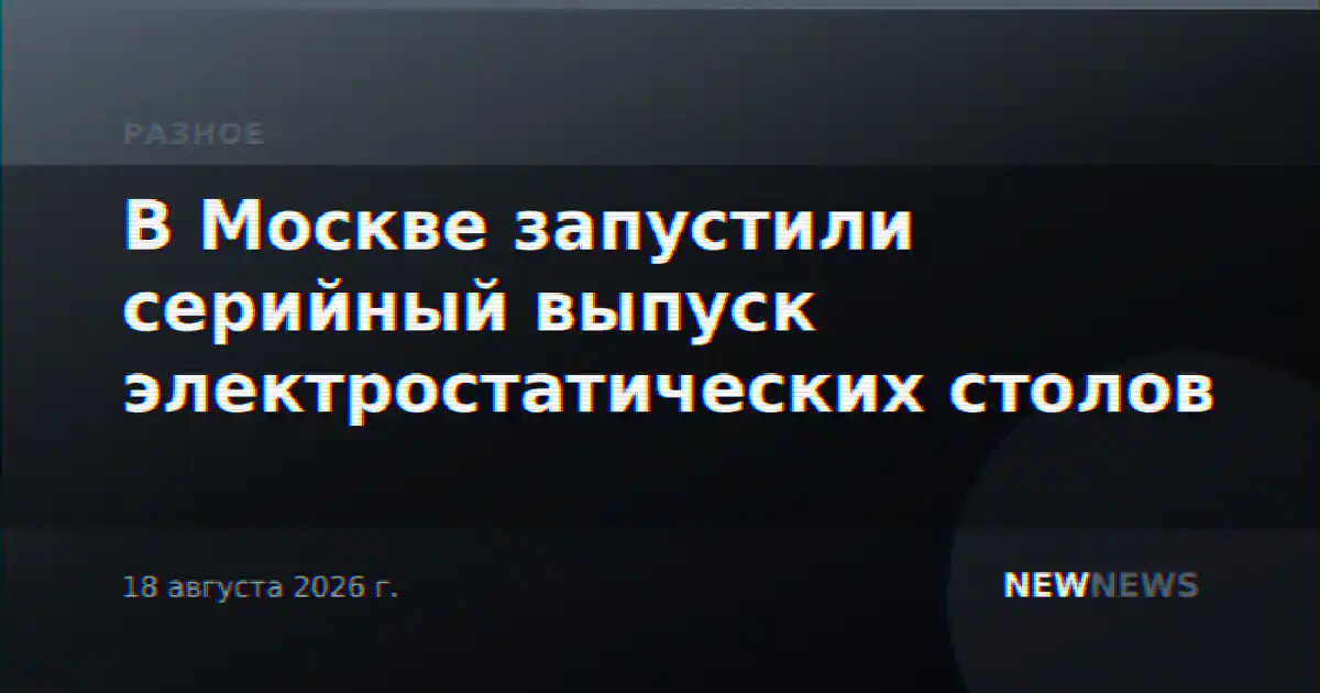 В Москве запустили серийный выпуск электростатических столов