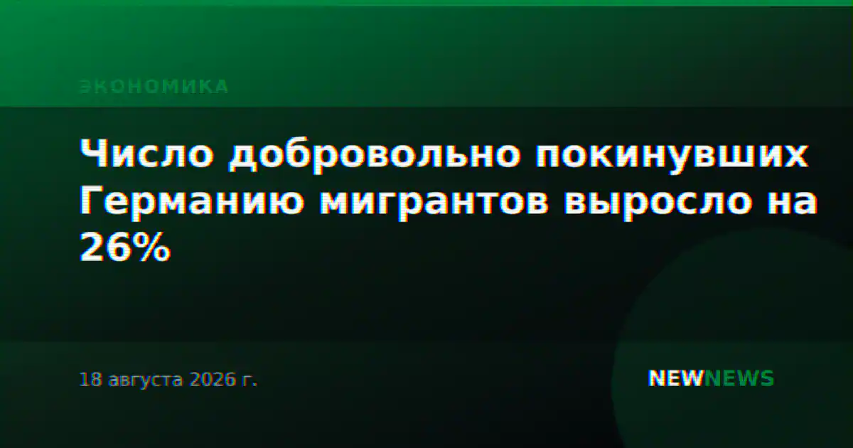 Число добровольно покинувших Германию мигрантов выросло на 26%