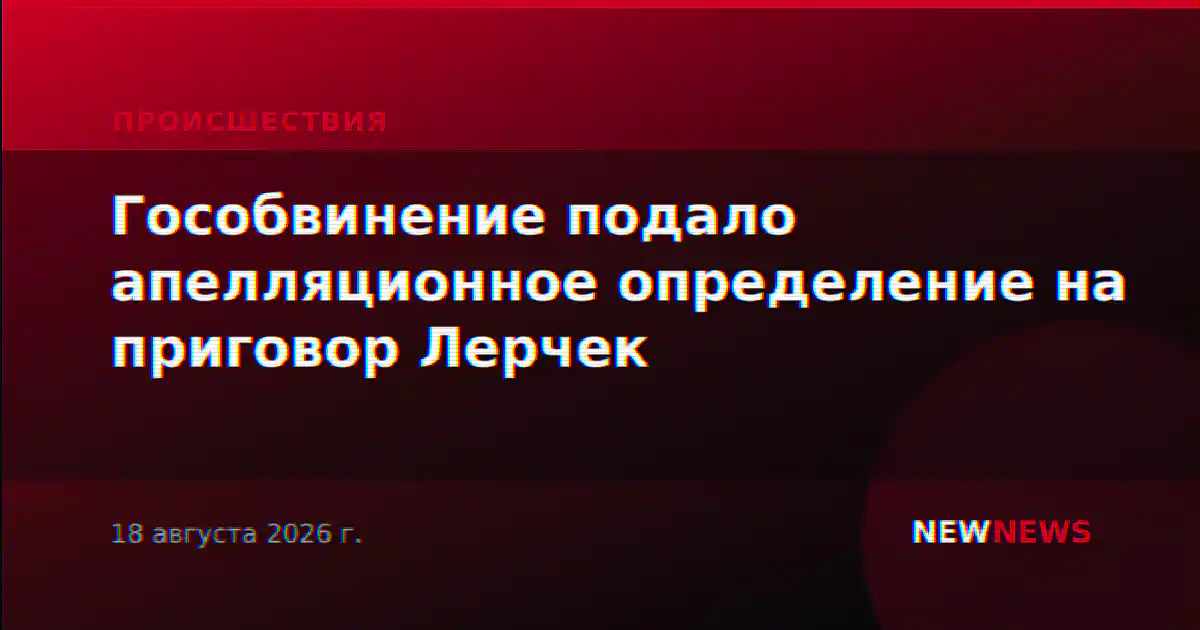 Гособвинение подало апелляционное определение на приговор Лерчек