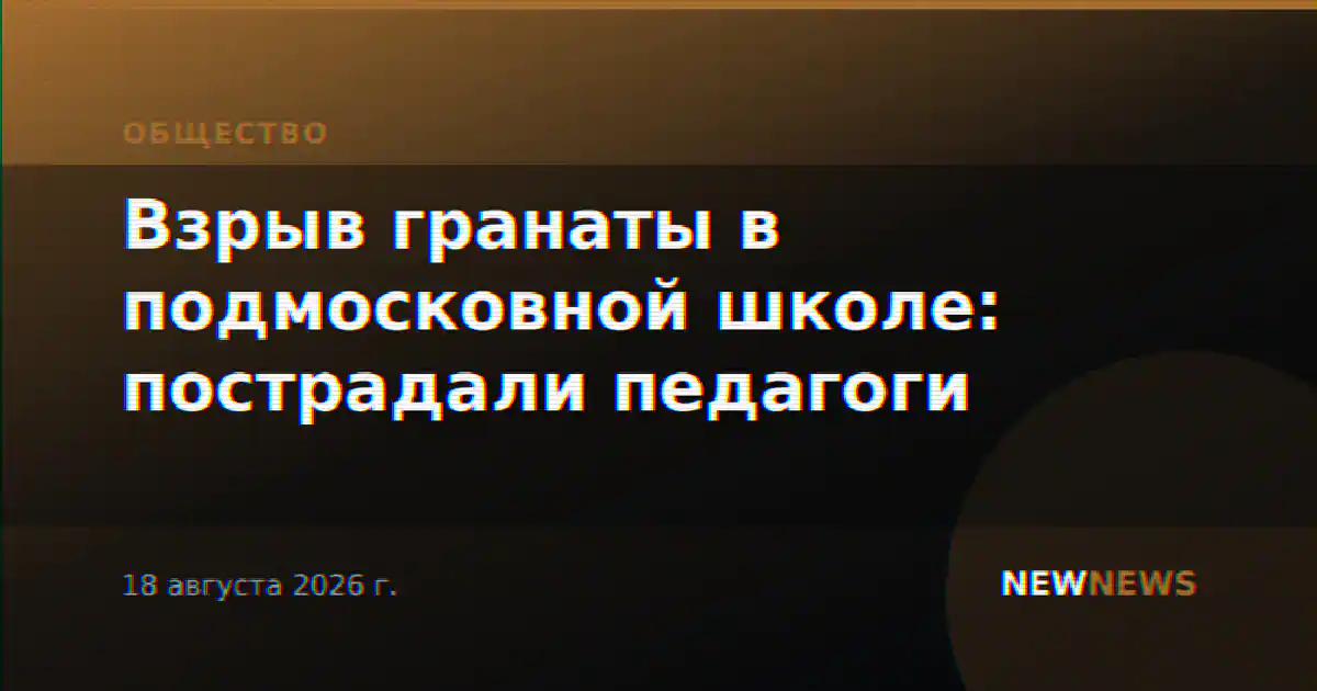 В подмосковной школе во время учений взорвалась шумовая граната, пострадали четыре педагога