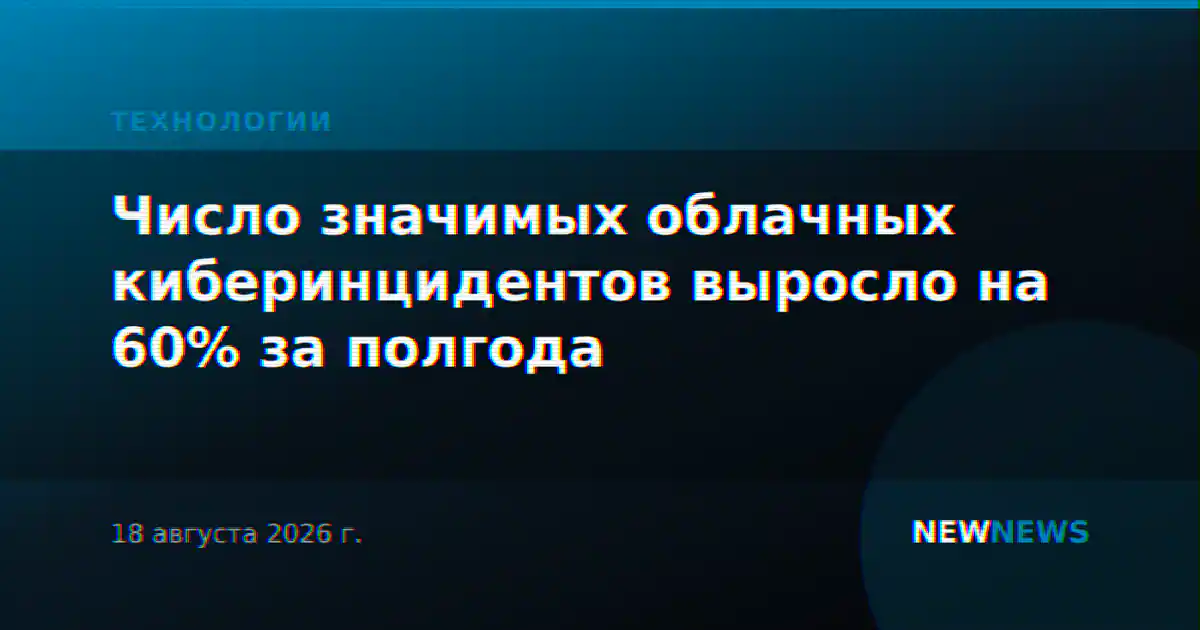 Число значимых облачных киберинцидентов выросло на 60% за полгода