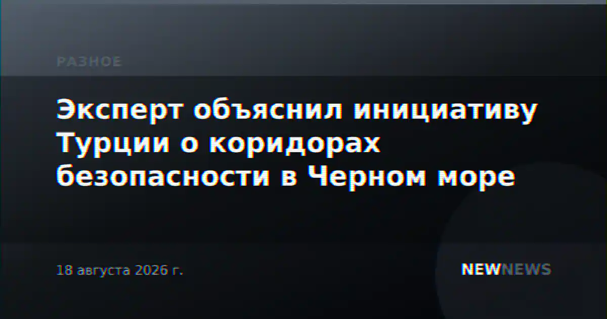 Эксперт объяснил инициативу Турции о коридорах безопасности в Черном море
