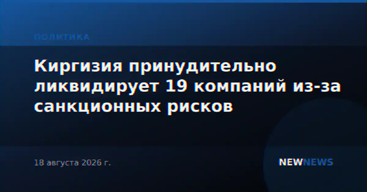 Киргизия принудительно ликвидирует 19 компаний из-за санкционных рисков