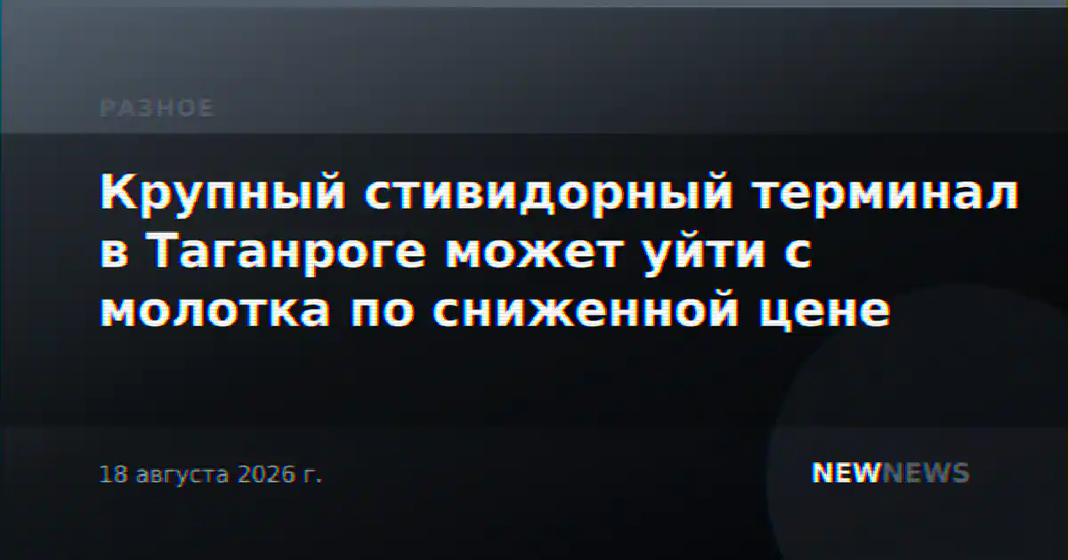 Крупный стивидорный терминал в Таганроге может уйти с молотка по сниженной цене