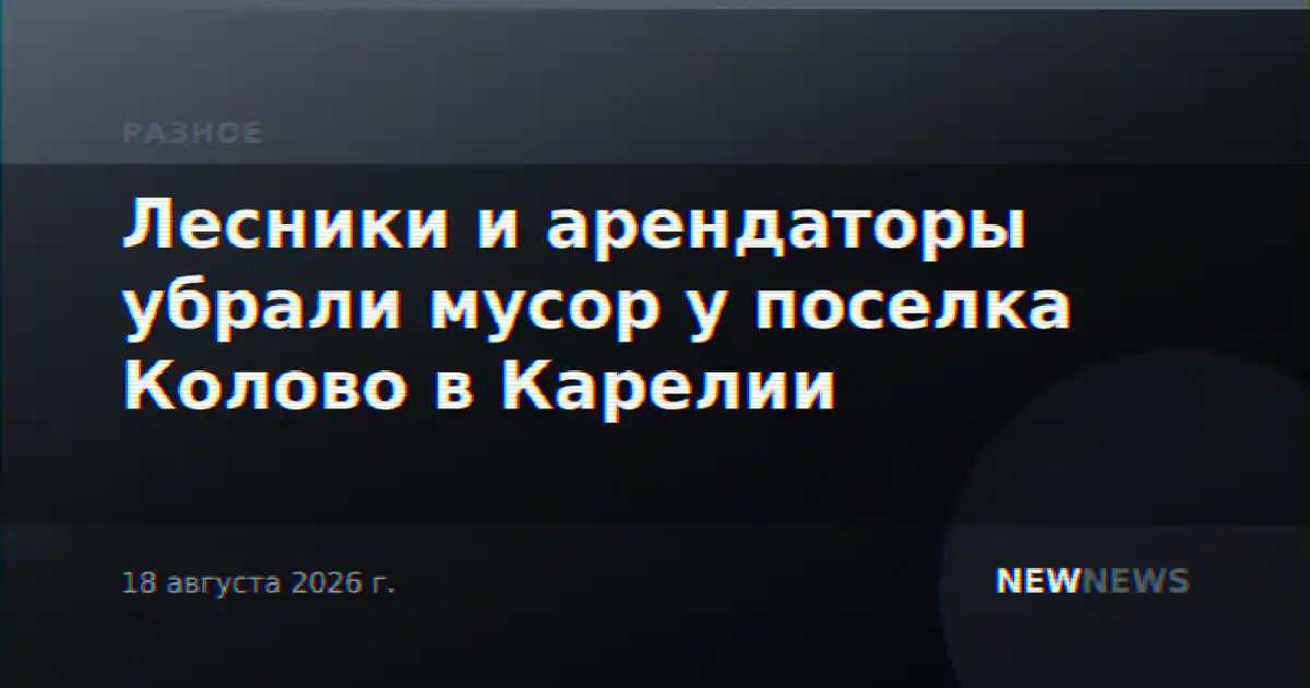 Лесники и арендаторы убрали мусор у поселка Колово в Карелии