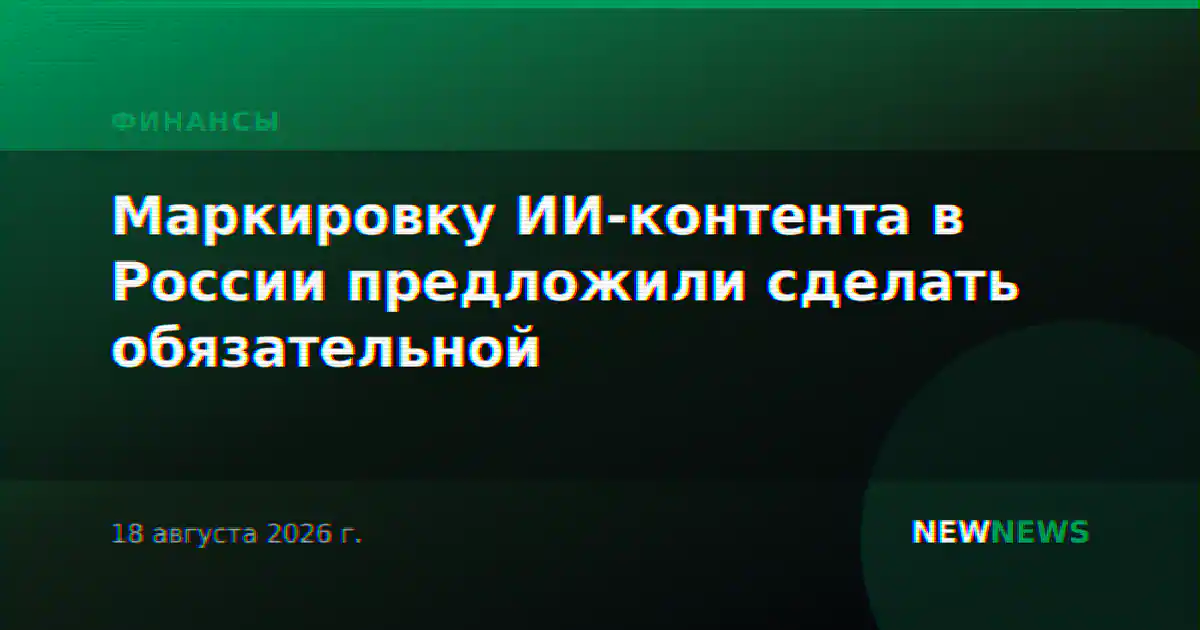 Маркировку ИИ-контента в России предложили сделать обязательной