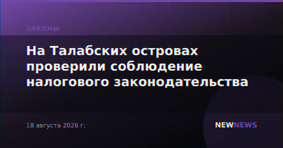 На Талабских островах проверили соблюдение налогового законодательства