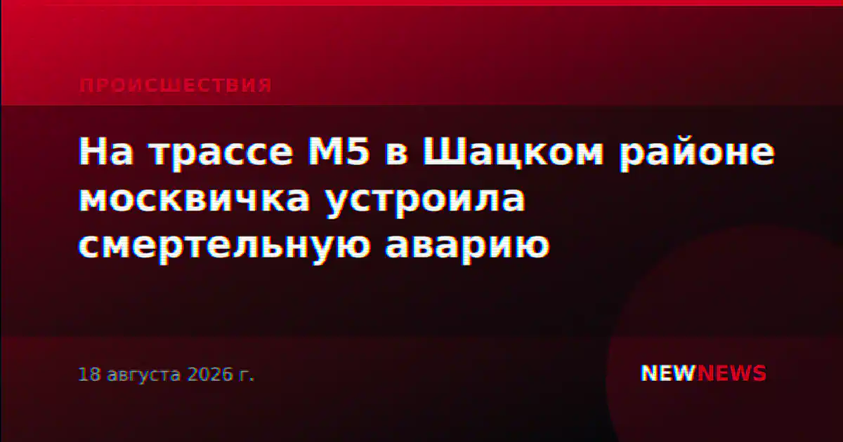 На трассе М5 в Шацком районе москвичка устроила смертельную аварию