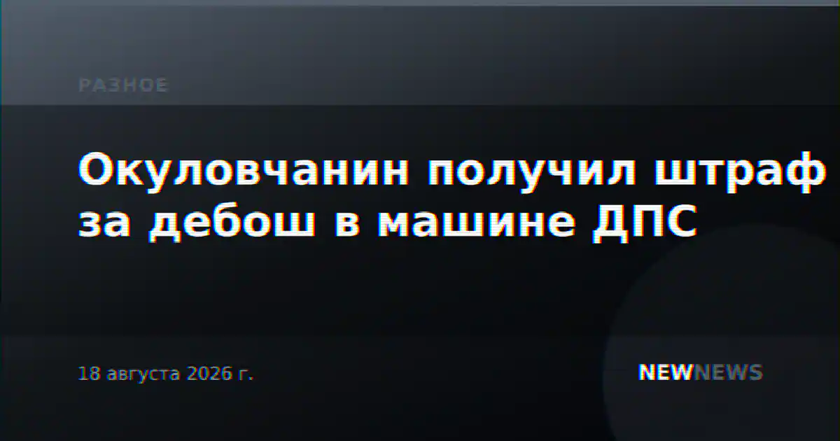 Окуловчанин получил штраф за дебош в машине ДПС
