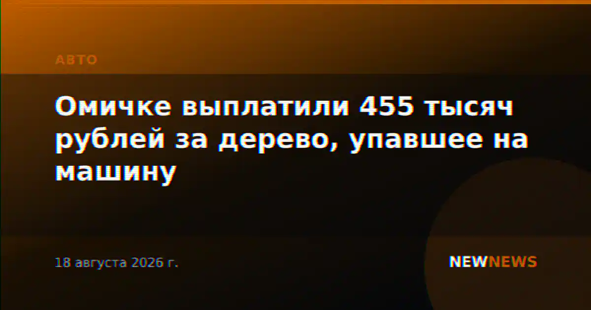 Омичке выплатили 455 тысяч рублей за дерево, упавшее на машину