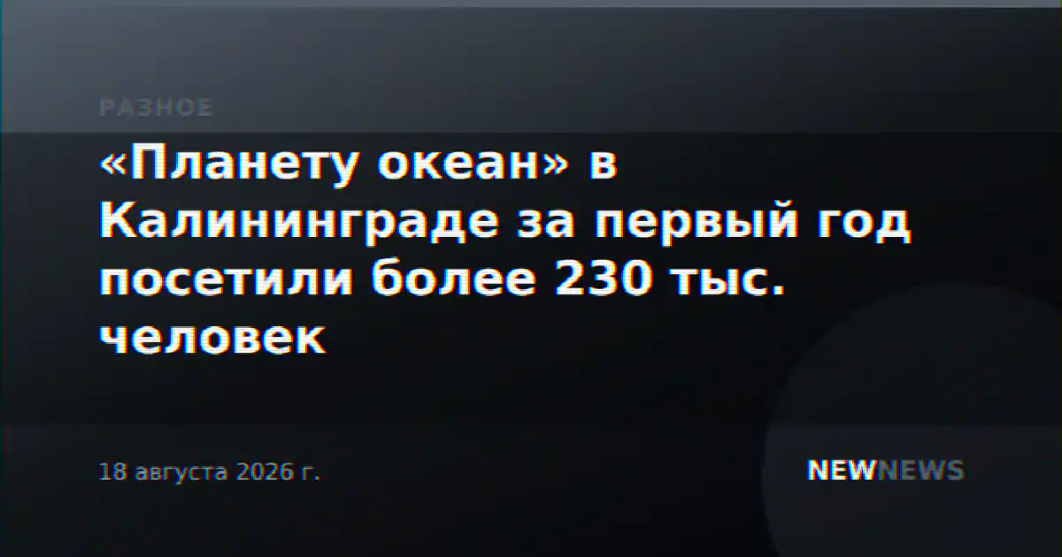 «Планету океан» в Калининграде за первый год посетили более 230 тыс. человек